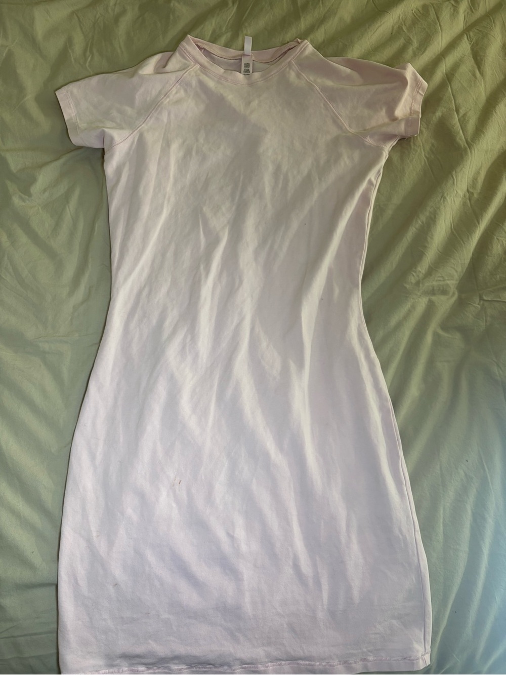 SKIMS Pale Pink Short Sleeve Midi Dress